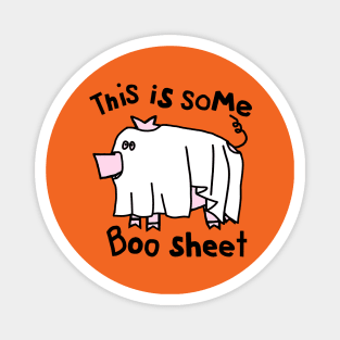 Halloween Pig This is Some Boo Sheet Magnet